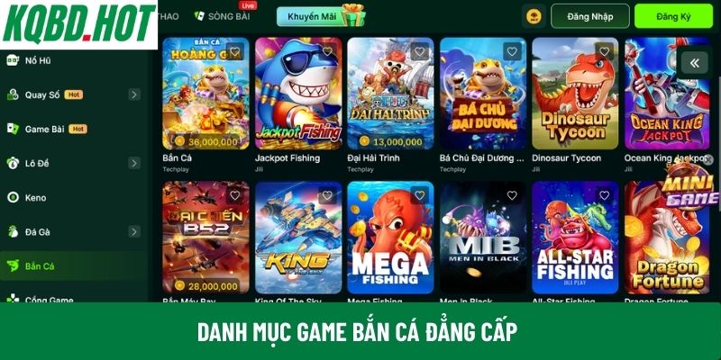 Danh mục game bắn cá đẳng cấp